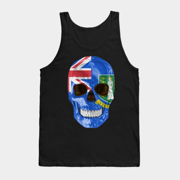 British Virgin Islands Flag Skull - Gift for British Virgin Islanders With Roots From British Virgin Islands Tank Top by Country Flags